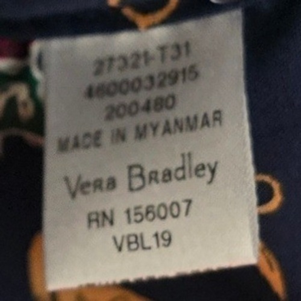 Vera Bradley Harry Potter Forbidden Forest Campus Backpack Quilted Blue Floral - Picture 3 of 8
